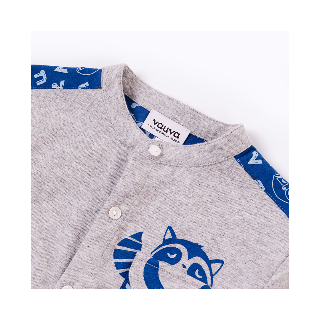 VAUVA Vauva Boys Raccoon Jacket - Grey Coat & Jacket