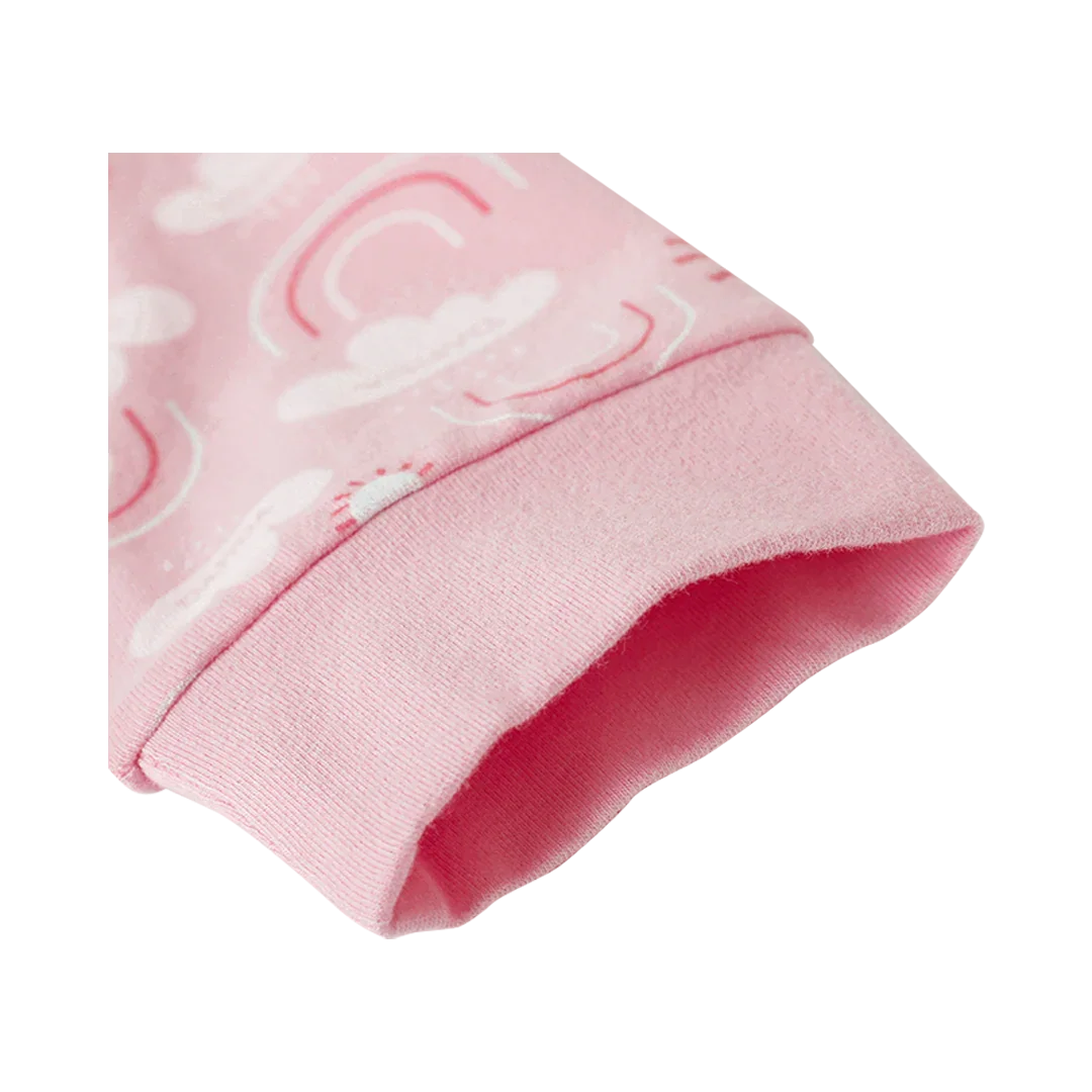 VAUVA Vauva Girls Long Sleeves Rainbow Sleeping Wear Set - Pink Sleepsuits