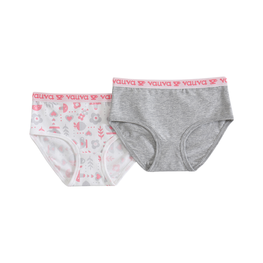 Vauva Girls Organic Cotton Underwear - Vauva Pattern / Pink – My Little  Korner