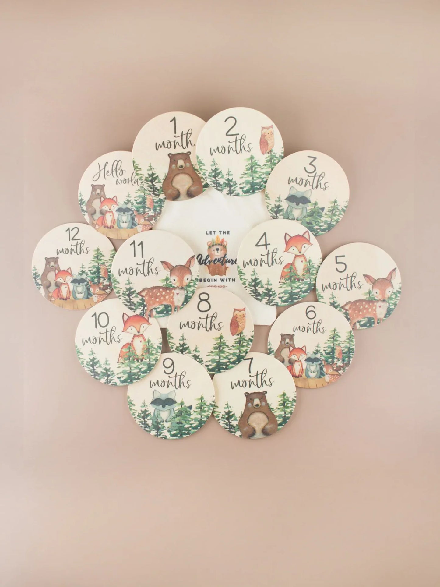 Wooden Baby Milestone Cards