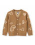 Boys Dino and Star Pattern V-Neck Knit Cardigan