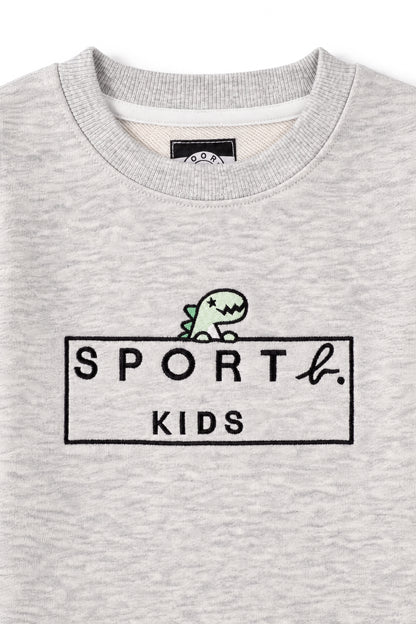 Boys Dino Logo Frame Crew Neck Sweatshirt