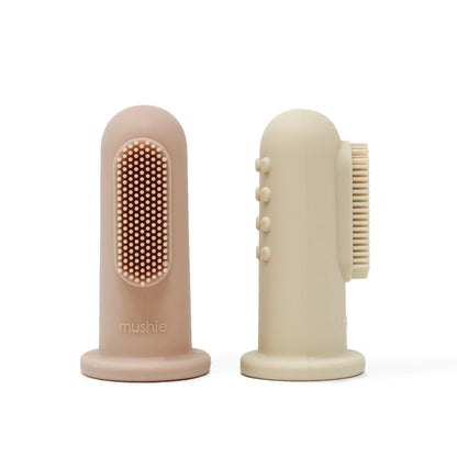 Mushie Mushie - Finger Baby Toothbrushes Blush (Pink) Toothbrush