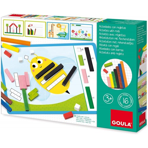 Goula Goula Activities with Rods Wooden Toy