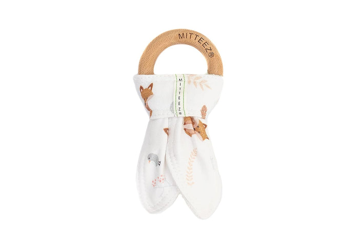 MITTEEZ Organic Baby Woody Teether - Woodland Friends Finely the Fox - My Little Korner