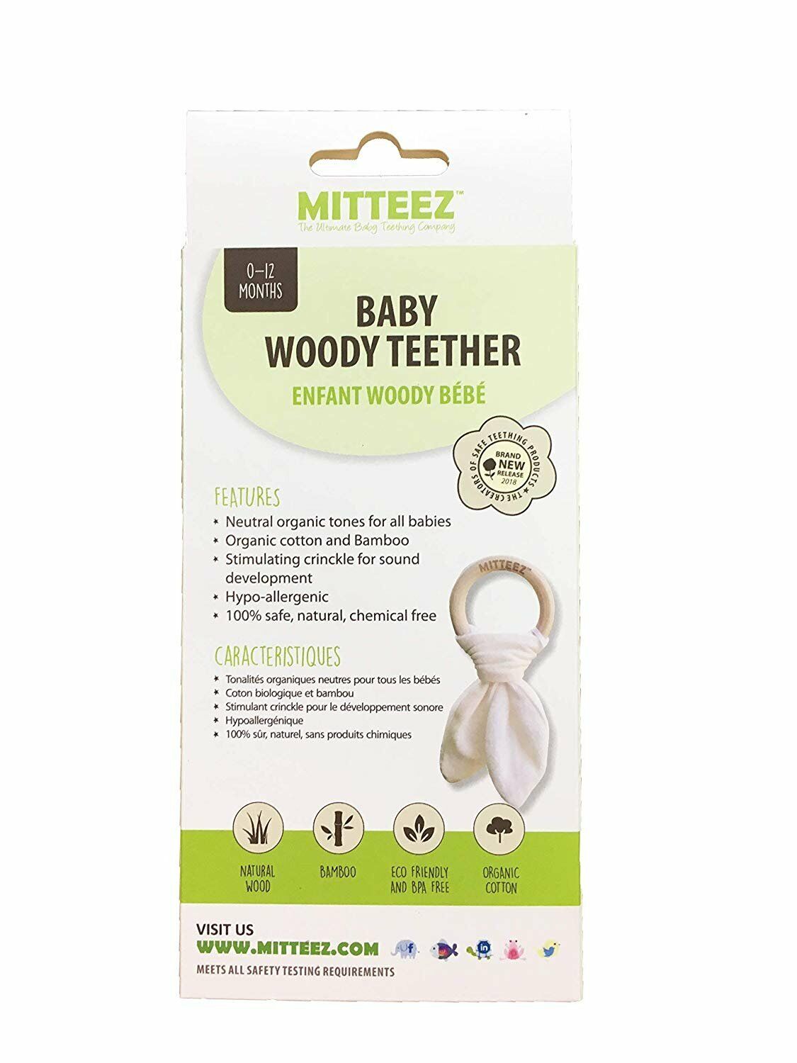 MITTEEZ MITTEEZ Organic Baby Woody Teether Comforter &amp; teether