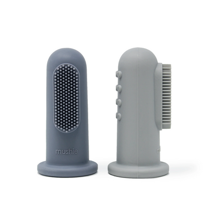 Mushie Mushie - Finger Baby Toothbrushes (Grey) Toothbrush