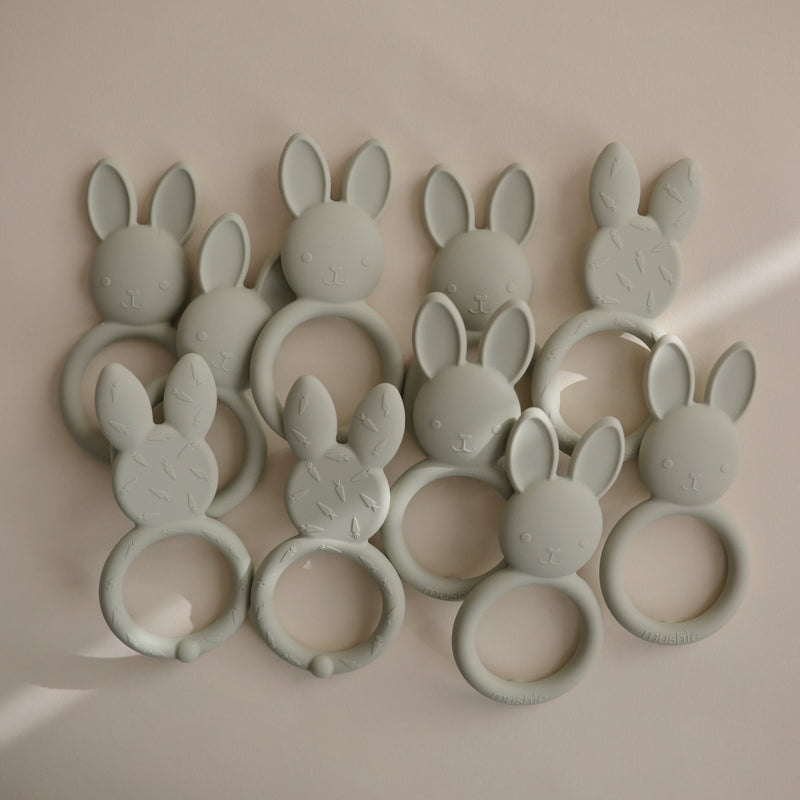 Mushie - Baby Silicone Teether (Bunny Sage)