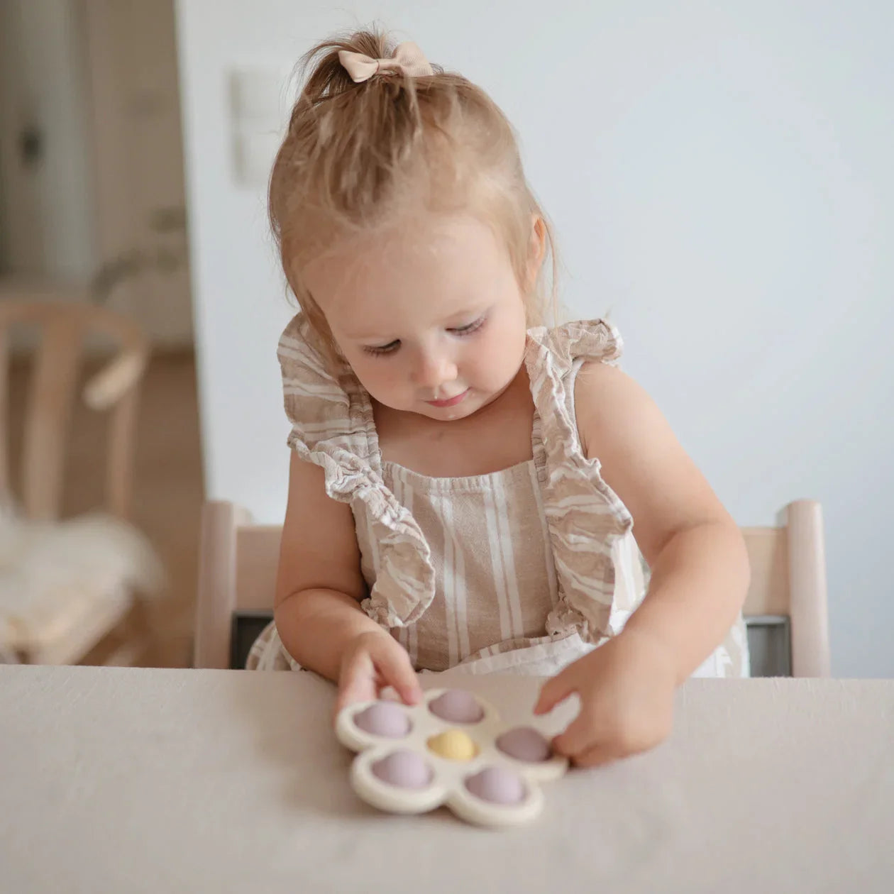 Mushie Mushie - Flower Press Toy (Soft Lilac) Learning Toys