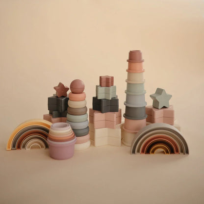 Mushie Mushie - Rainbow Stacker Sol Learning Toys