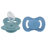 Lullaby Planet Dental Silicone Soothers Size 2 - Ocean Teal & Dove Blue 2 pcs product image