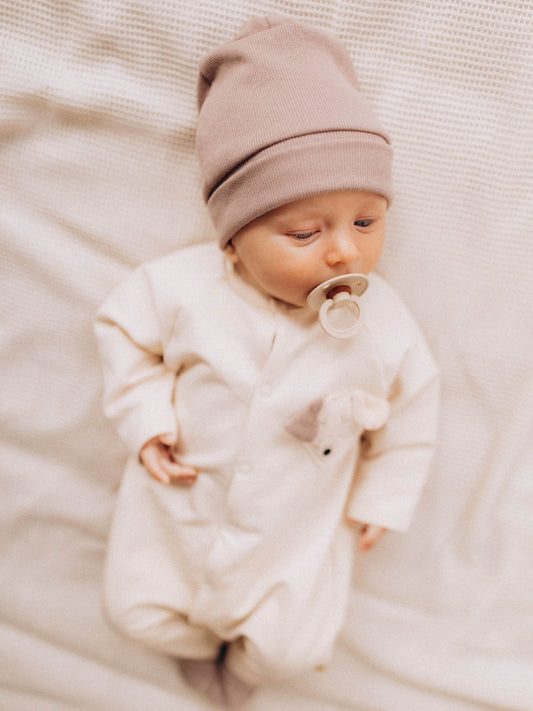 Baby Beanie Hat 2X1 Rib (GOTS)