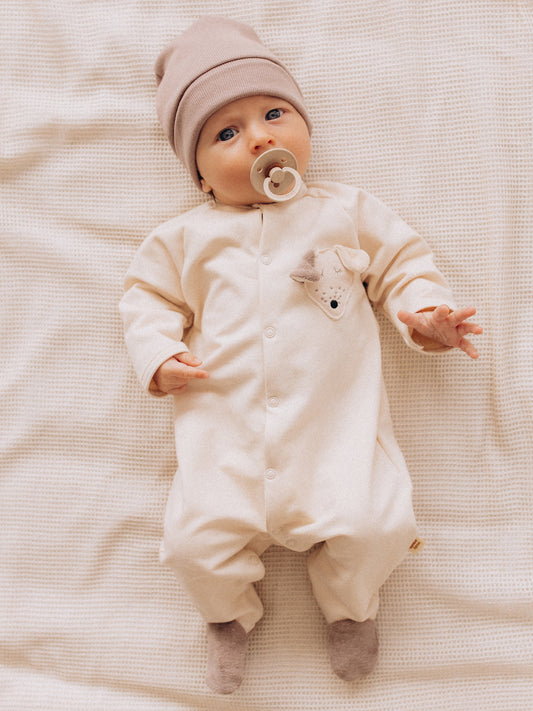 French Terry Sleepsuit With Feet (GOTS)