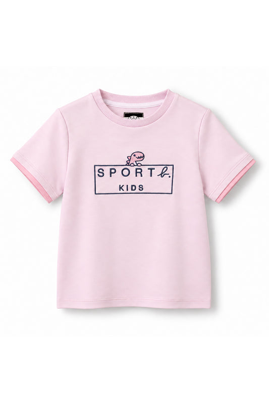 Girls Box Logo & Dino Short Sleeve T-Shirt