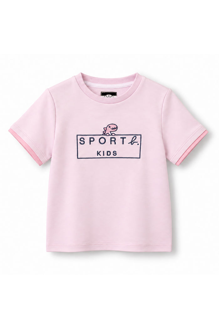 Girls Box Logo & Dino Short Sleeve T-Shirt