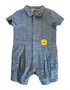 VAUVA Vauva SS23 Safari - Baby Boys Lion Embroidery Cotton Short Sleeve Romper Romper