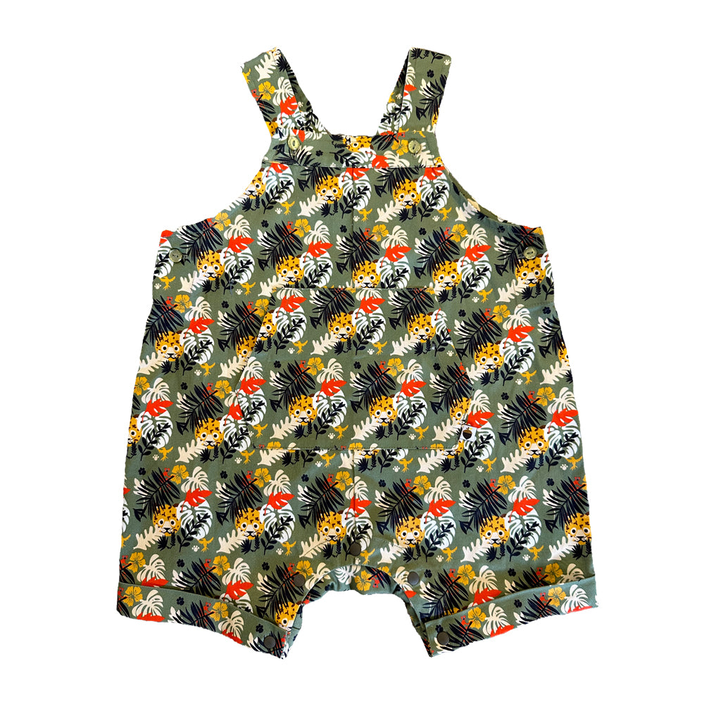 VAUVA Vauva SS23 Safari - Baby Boys Tiger All Over Print Cotton Sleeveless Romper Romper