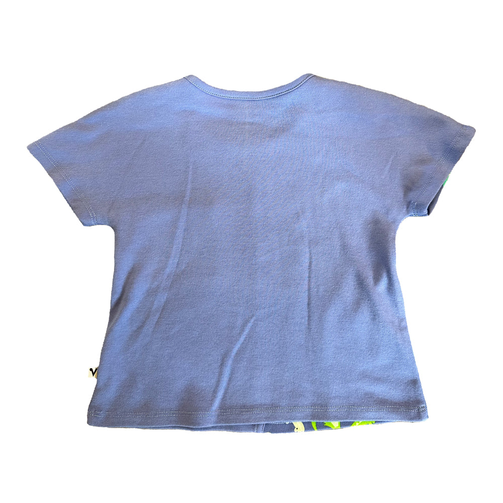 Vauva SS23 Safari - Baby Boys Crocodile Print Patchwork Cotton Short Sleeve T-shirt