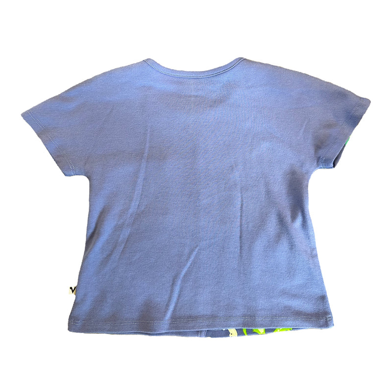 Vauva SS23 Safari - Baby Boys Crocodile Print Patchwork Cotton Short Sleeve T-shirt-product image back
