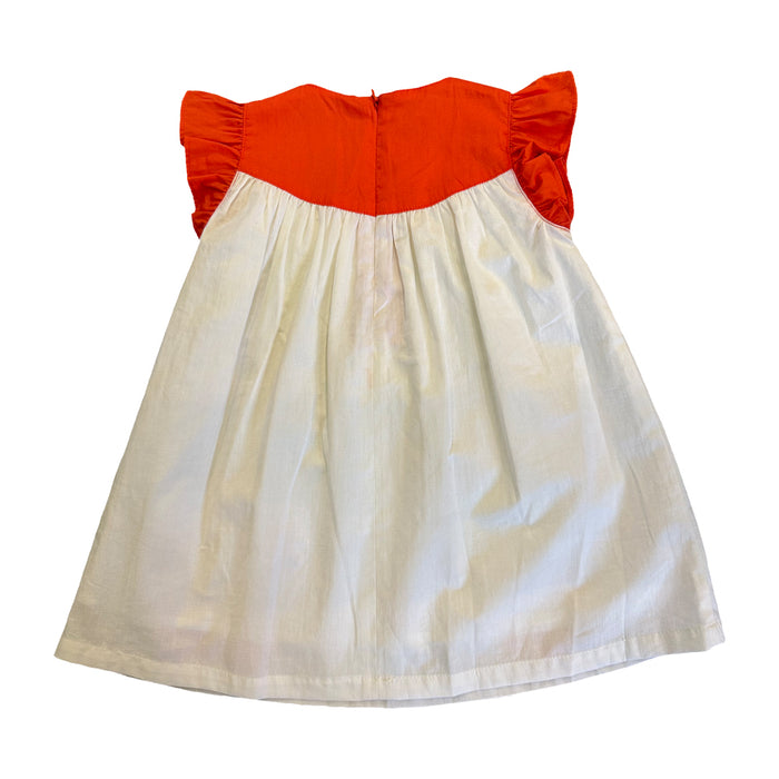 Vauva SS23 Safari - 女嬰荷葉邊袖棉質連衣裙