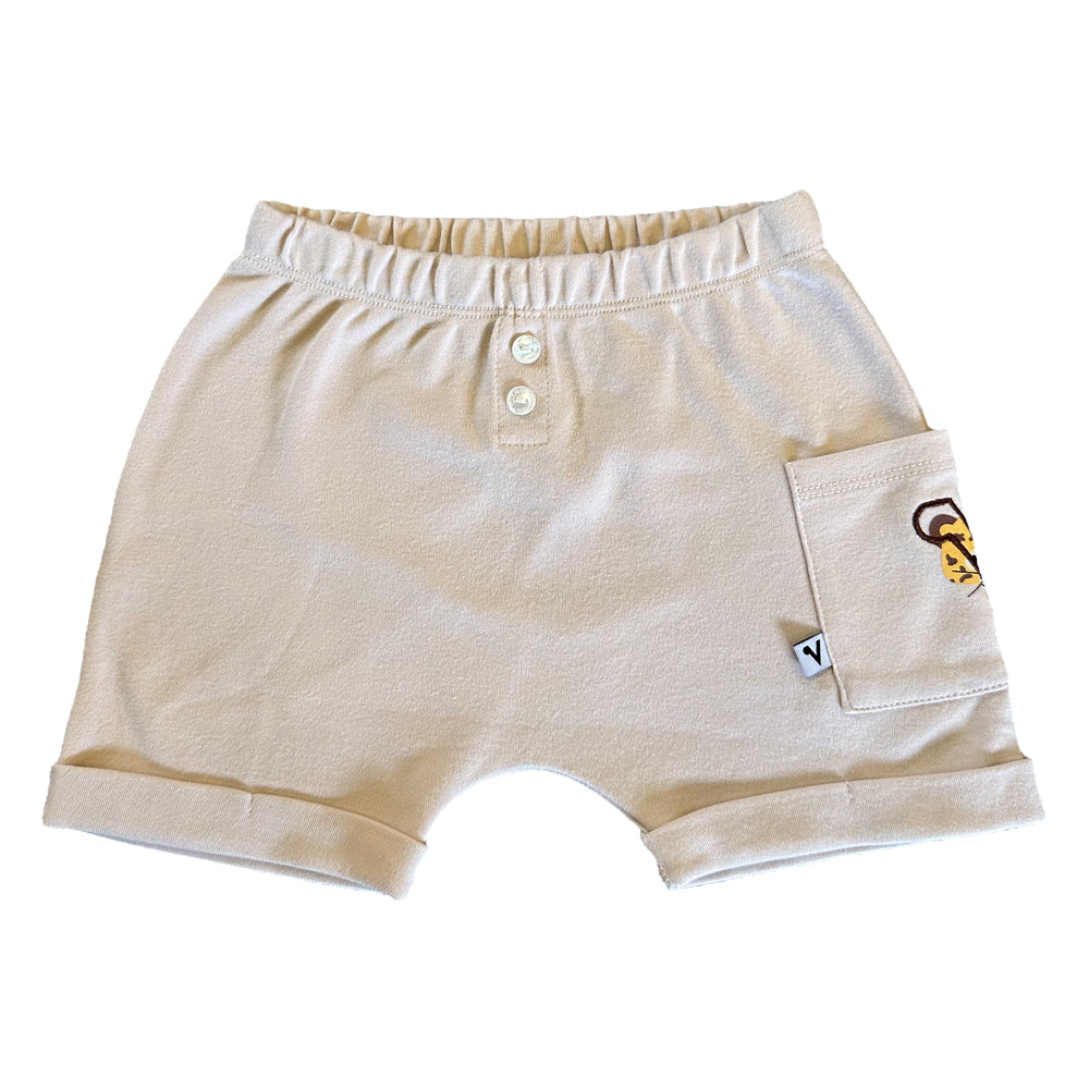 VAUVA Vauva SS23 Safari - Baby Boys Leopard Logo Puff Pocket Shorts Shorts