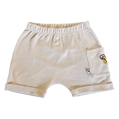 VAUVA Vauva SS23 Safari - Baby Boys Leopard Logo Puff Pocket Shorts Shorts