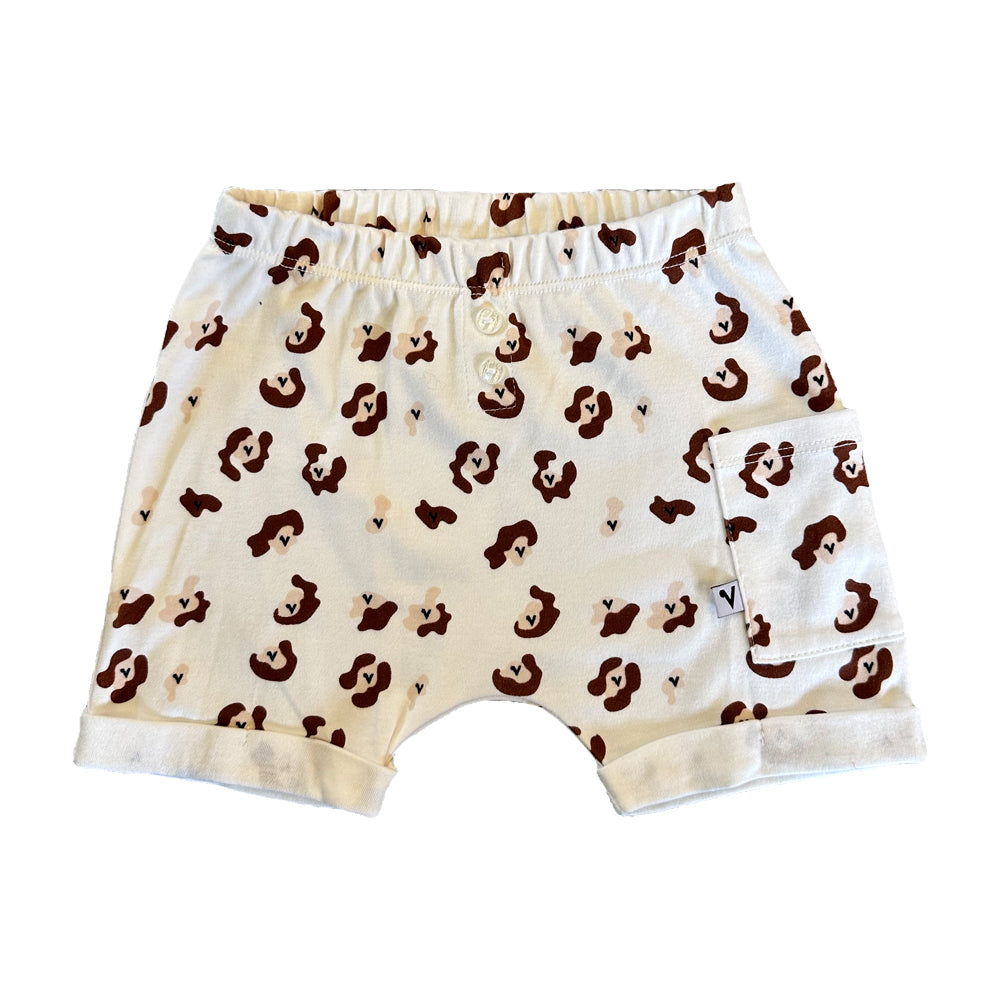 VAUVA Vauva SS23 Safari - Baby Boys Leopard Print Puff Pocket Shorts Shorts