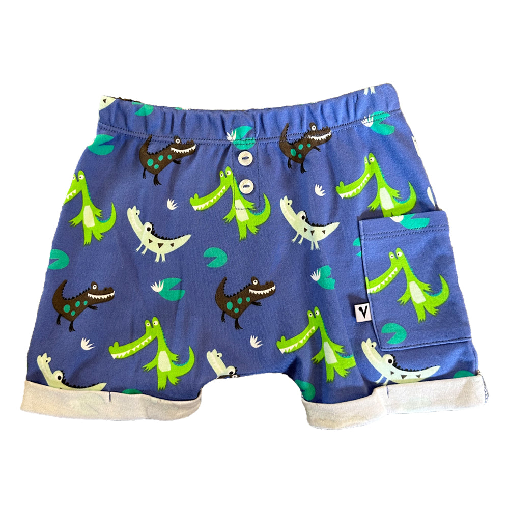 VAUVA Vauva SS23 Safari - Baby Boys Crocodile Print Puff Shorts Shorts