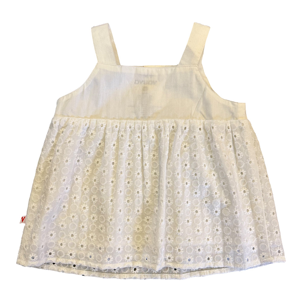 VAUVA Vauva SS23 Safari - Baby Girls Eyelet Cotton Bodysuit (White) Bodysuit