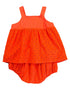 VAUVA Vauva SS23 Safari - Baby Girls Eyelet Cotton Bodysuit (Red) Bodysuit