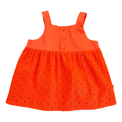 VAUVA Vauva SS23 Safari - Baby Girls Eyelet Cotton Bodysuit (Red) Bodysuit