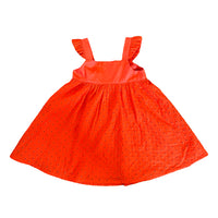 Vauva SS23 Safari - Girls Eyelet Ruffle Cotton Dress-product image back