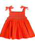VAUVA Vauva SS23 Safari - Girls Eyelet Cotton Dress (Red) Dresses