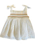 VAUVA Vauva SS23 Safari - Girls Eyelet Cotton Dress (White) Dresses