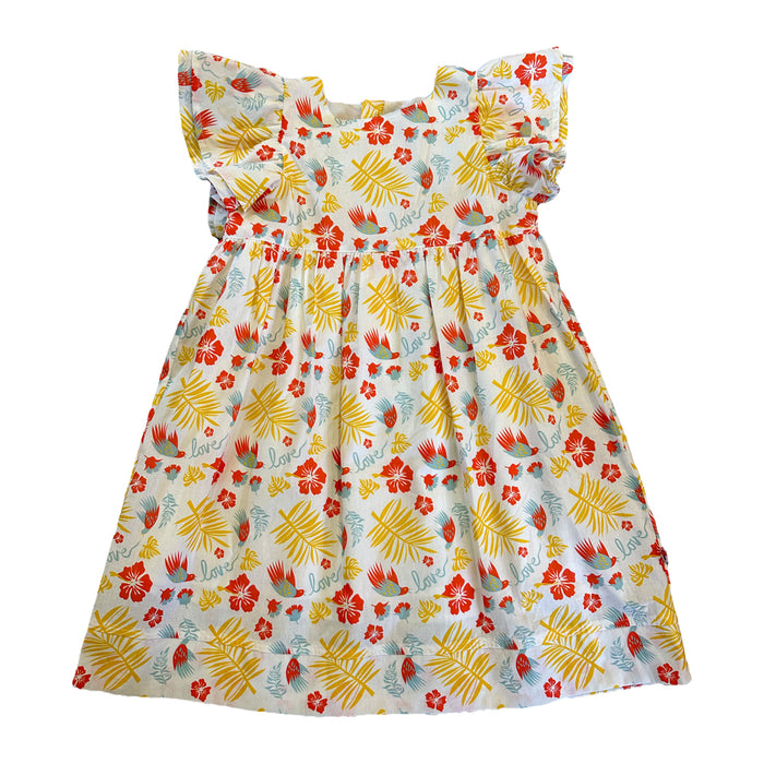 Vauva SS23 Safari - 女童花卉印花棉質連衣裙