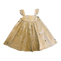 Vauva SS23 Safari - Girls Embroidered Ruffle Cotton Dress