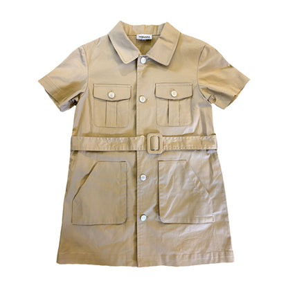 VAUVA Vauva SS23 Safari - Girls Cotton Dress (Khaki) Dresses