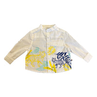 Vauva SS23 Safari - Boys Forest Print Cotton Long Sleeve Shirt