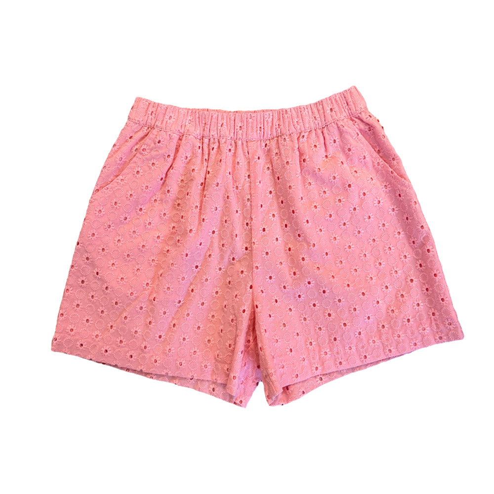 Vauva SS23 Safari - Girls Eyelet Lace Shorts (Pink) 130 cm
