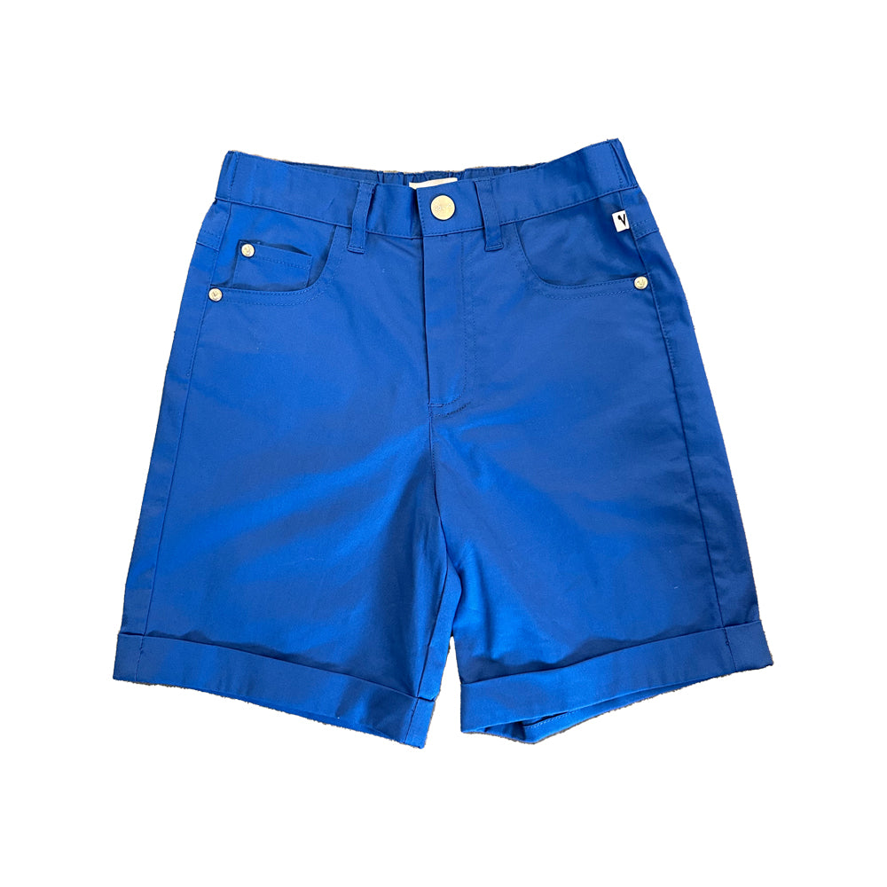 Vauva SS23 Safari - Boys Blue Solid Cotton Shorts