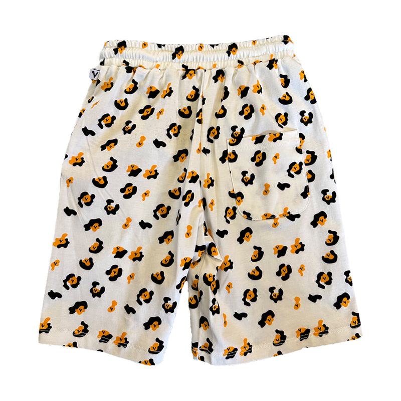 VAUVA Vauva SS23 Safari - Boys Leopard Print Cotton Shorts (Orange) Shorts