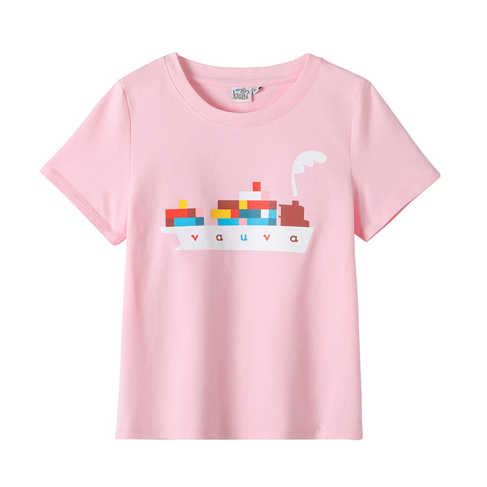 Vauva - Kid Short-sleeve Tee Top Cargo Print Pink