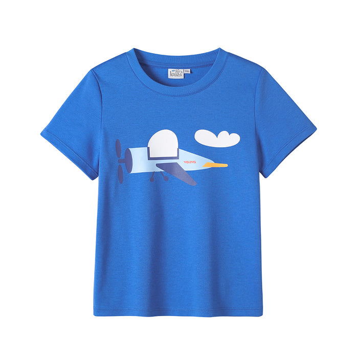 Vauva - Kid  Short-sleeve Tee Top Aeroplane Print