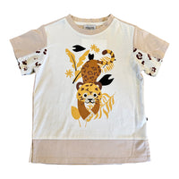 Vauva SS23 Safari - Boys Leopard Color Matching Cotton Short Sleeves Top