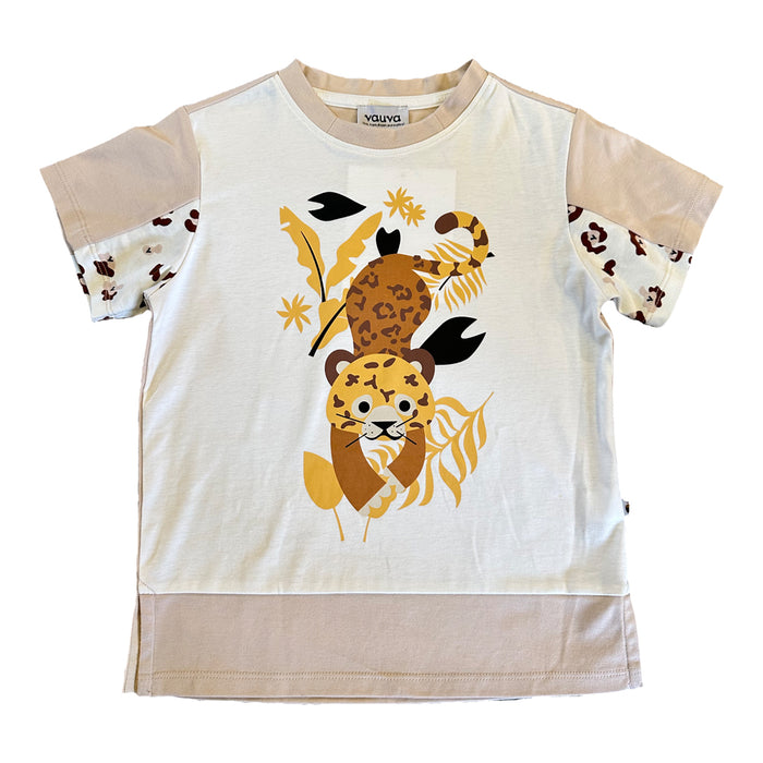 VAUVA Vauva SS23 Safari - Boys Leopard Color Matching Cotton Short Sleeves T-shirt Tops