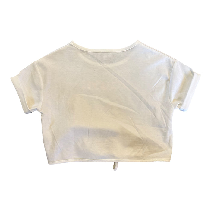 Vauva SS23 Safari - 女童 Vauva 標誌印花棉質短袖上衣（白色）