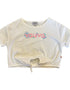 VAUVA Vauva SS23 Safari - Girls Vauva Logo Print Cotton Short Sleeves Top (White) Tops