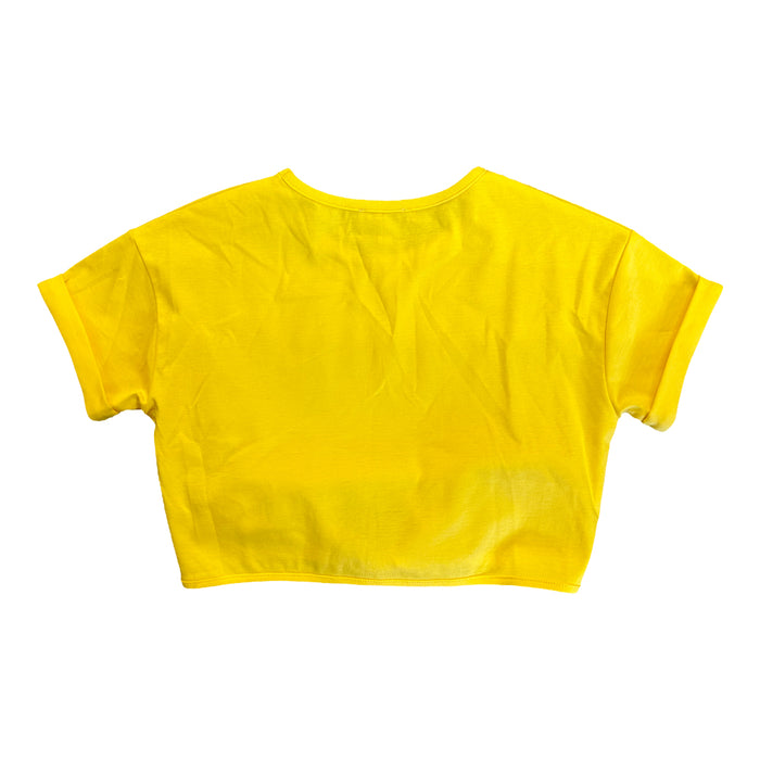 Vauva SS23 Safari - 女童 Vauva 標誌印花棉質短袖上衣（黃色） 