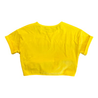 Vauva SS23 Safari - Girls Vauva Logo Print Cotton Short Sleeves Top (Yellow)-product image back