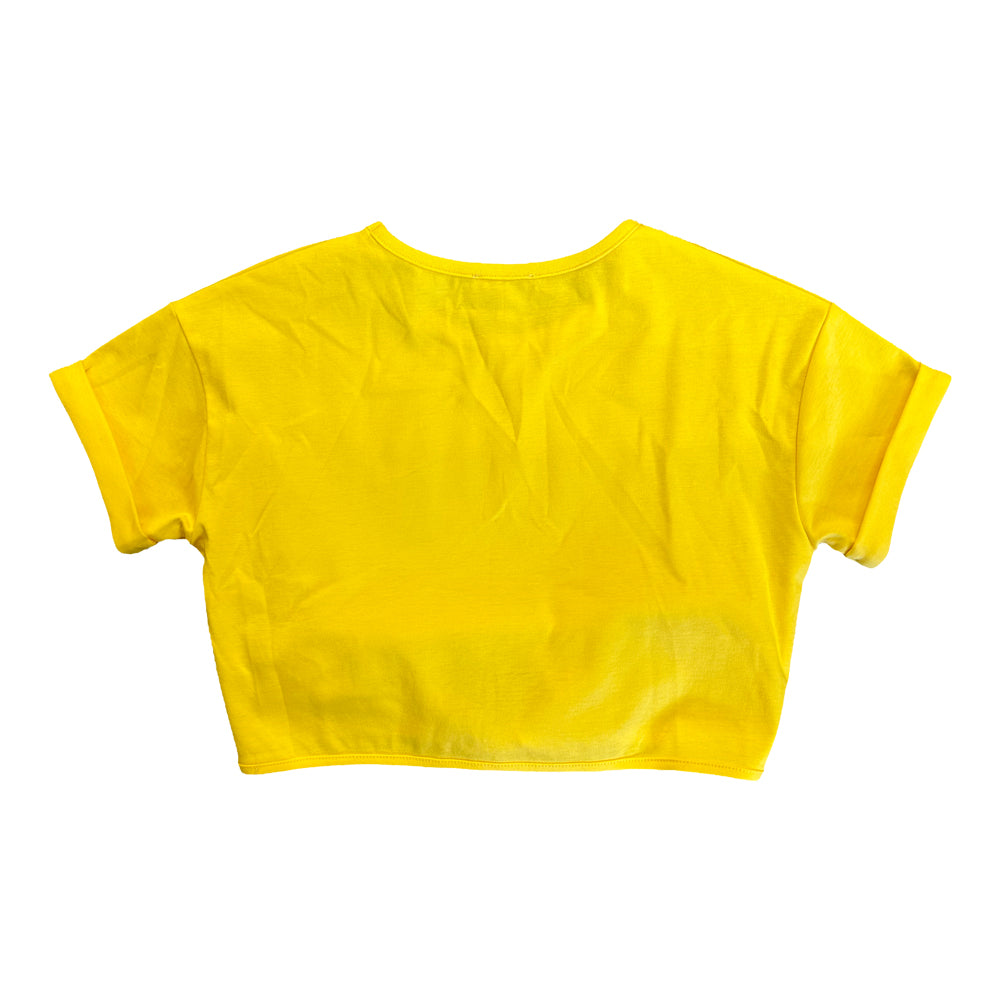 VAUVA Vauva SS23 Safari - Girls Vauva Logo Print Cotton Short Sleeves Top (Yellow) Tops